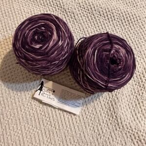 Hauteknit Yarn Stop and Smell the Lilacs Purple Merino Wool Knitting Yarn